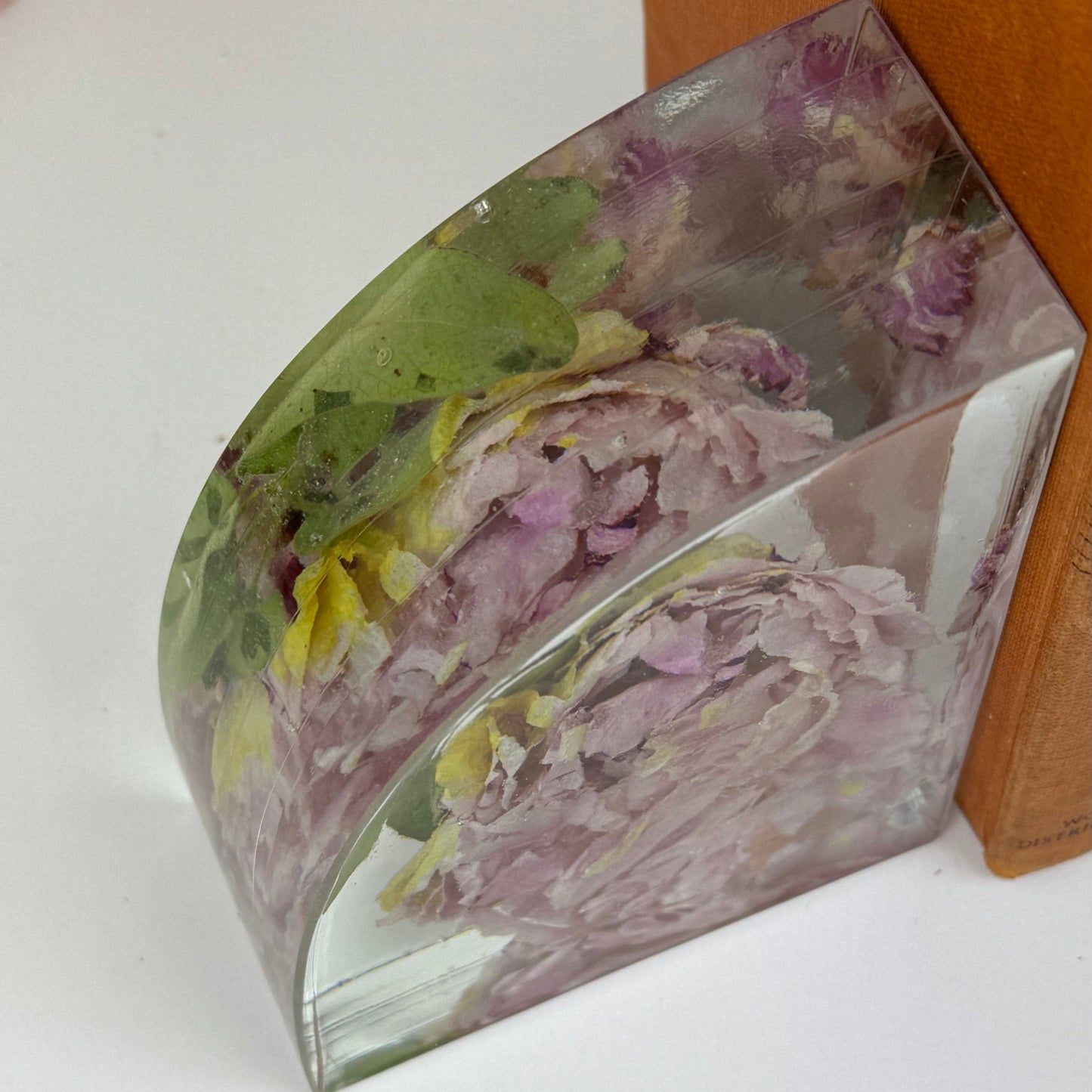 Resin Floral Bookend | Dried Flowers | NZ Made