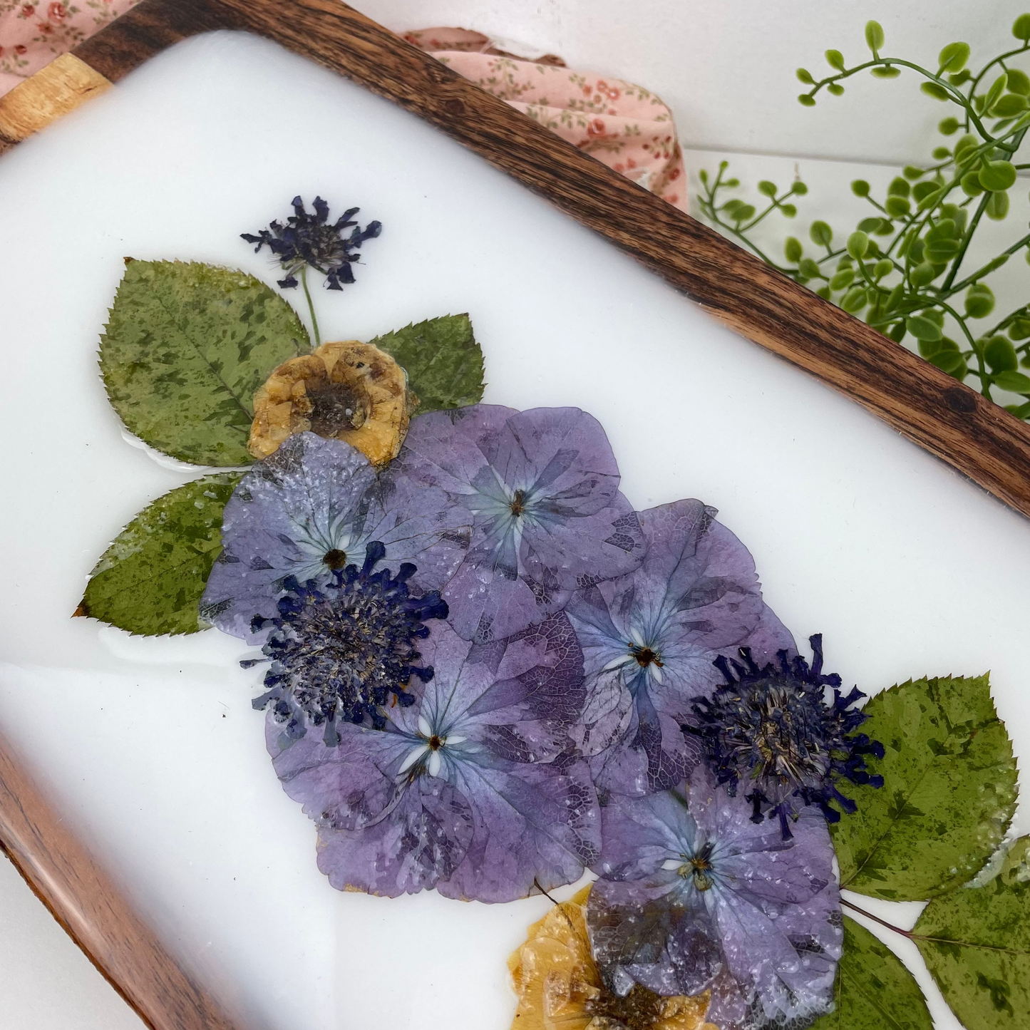Pressed Flower Resin Charcuterie Board No. 2 | NZ Made