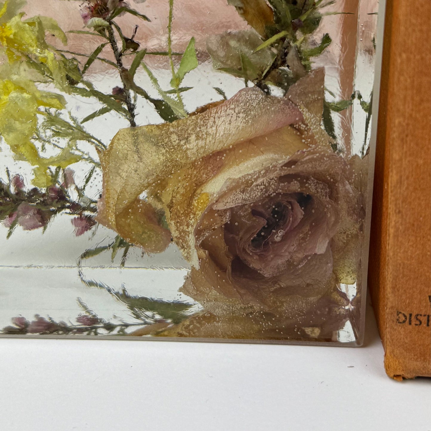 Resin Floral Bookend | Dried Flowers | NZ Made