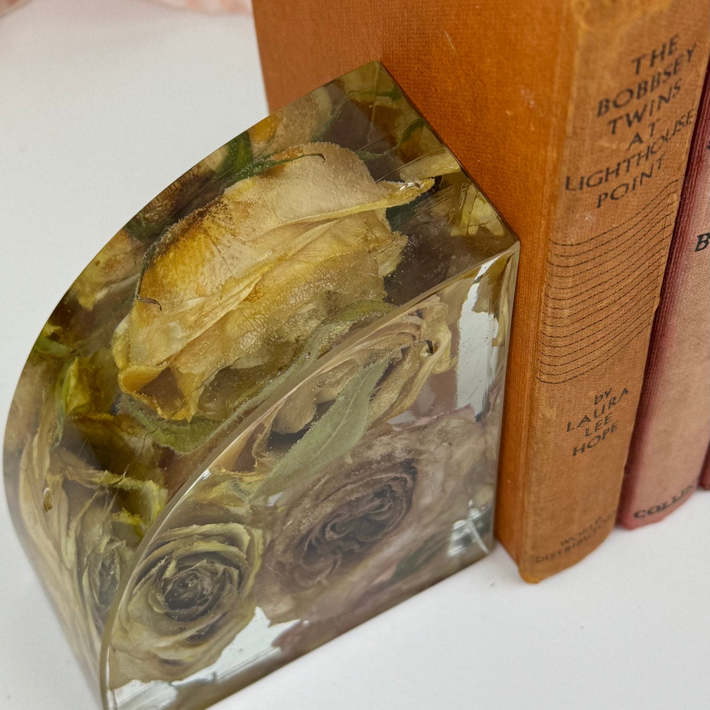 Resin Floral Bookend | Dried Flowers | NZ Made