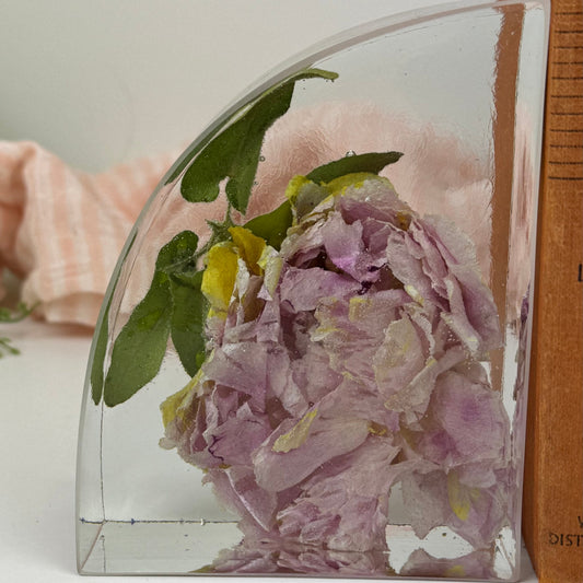 Resin Floral Bookend | Dried Flowers | NZ Made