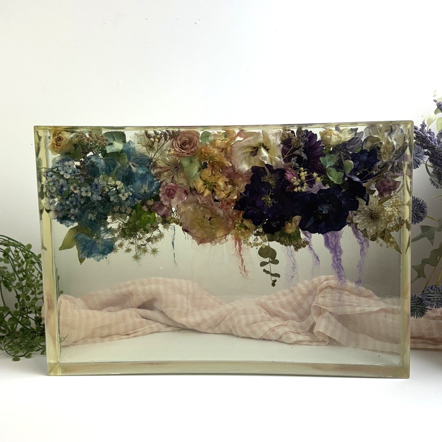 Resin Block 400mmx275mm Floral Art