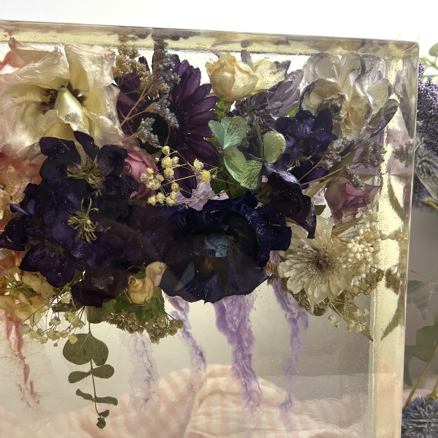 Resin Block 400mmx275mm Floral Art