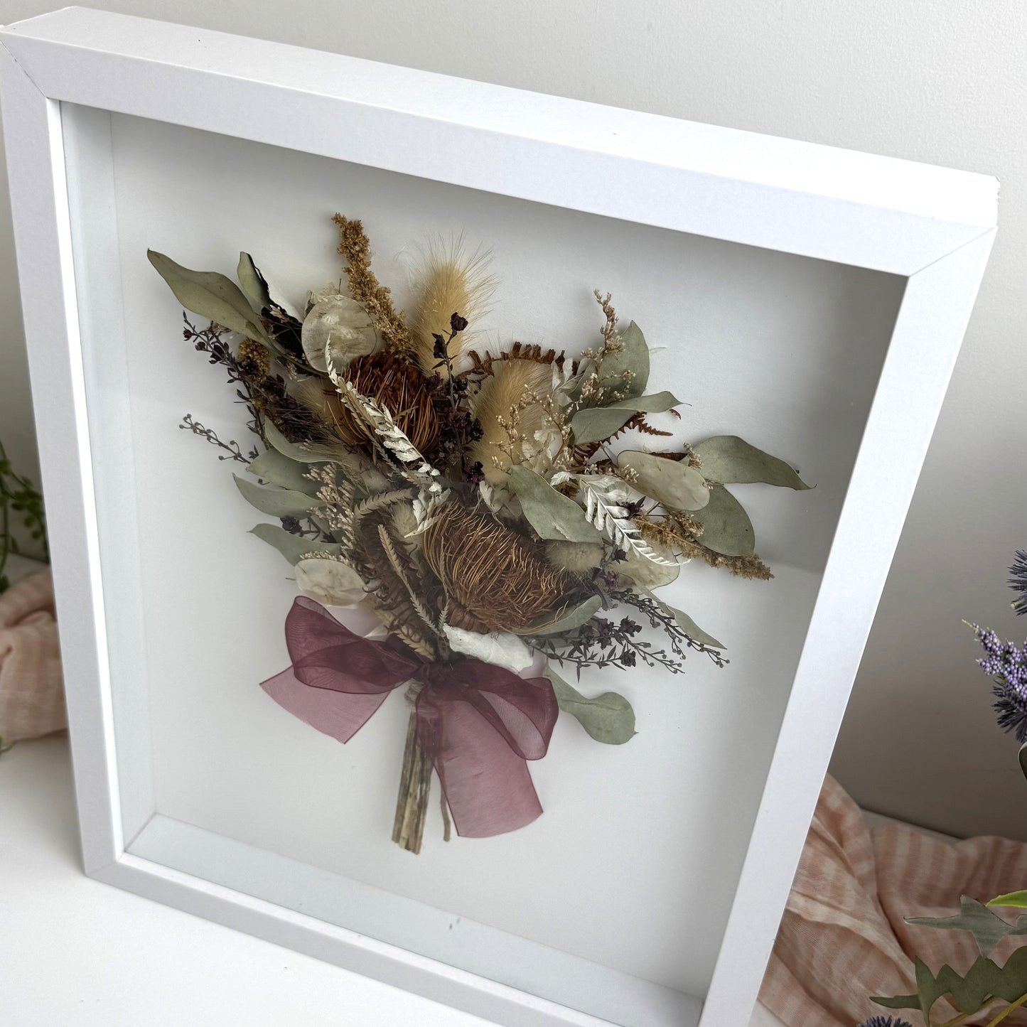 Floral shadow box 305mmx380mm