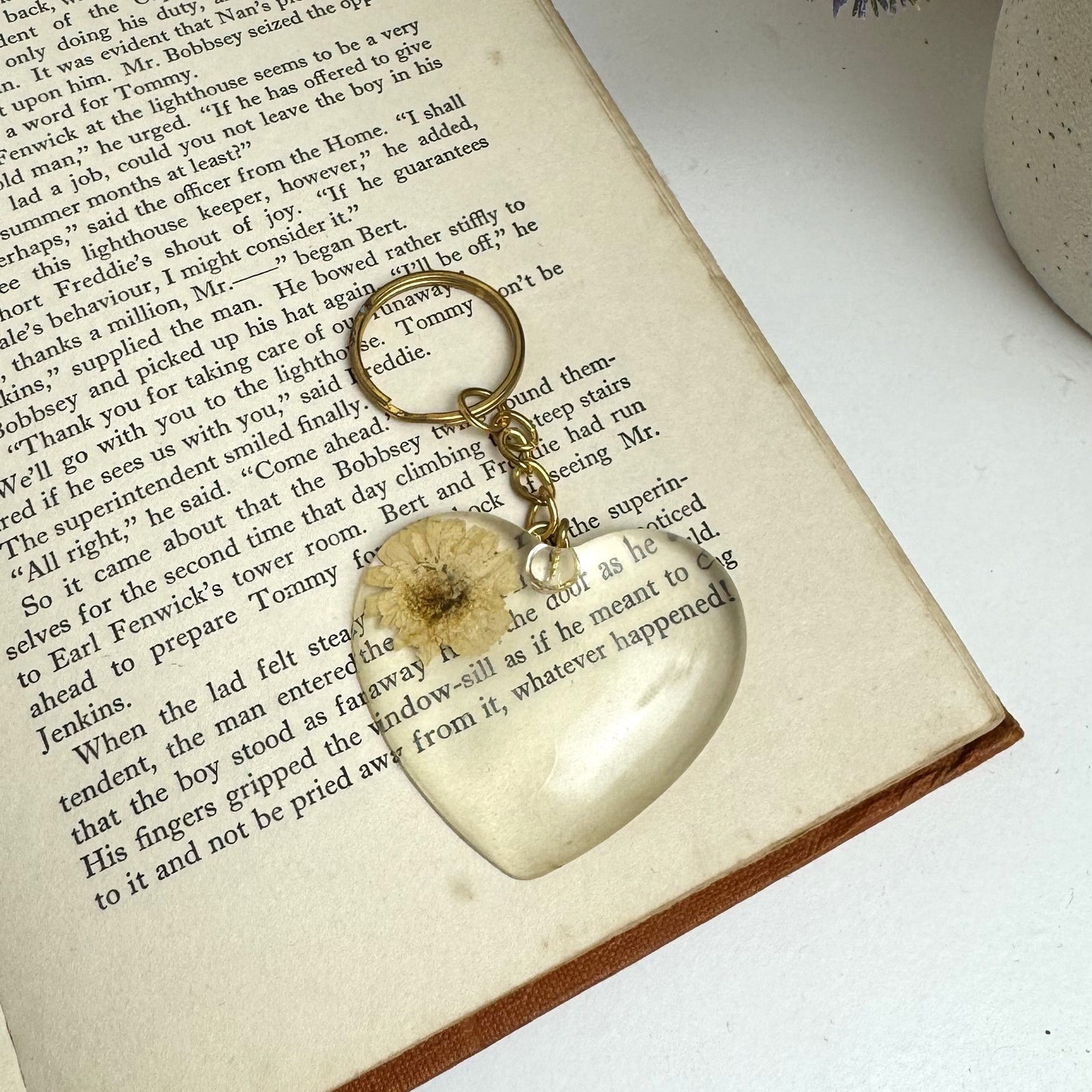 Heart Shaped Resin Keyring