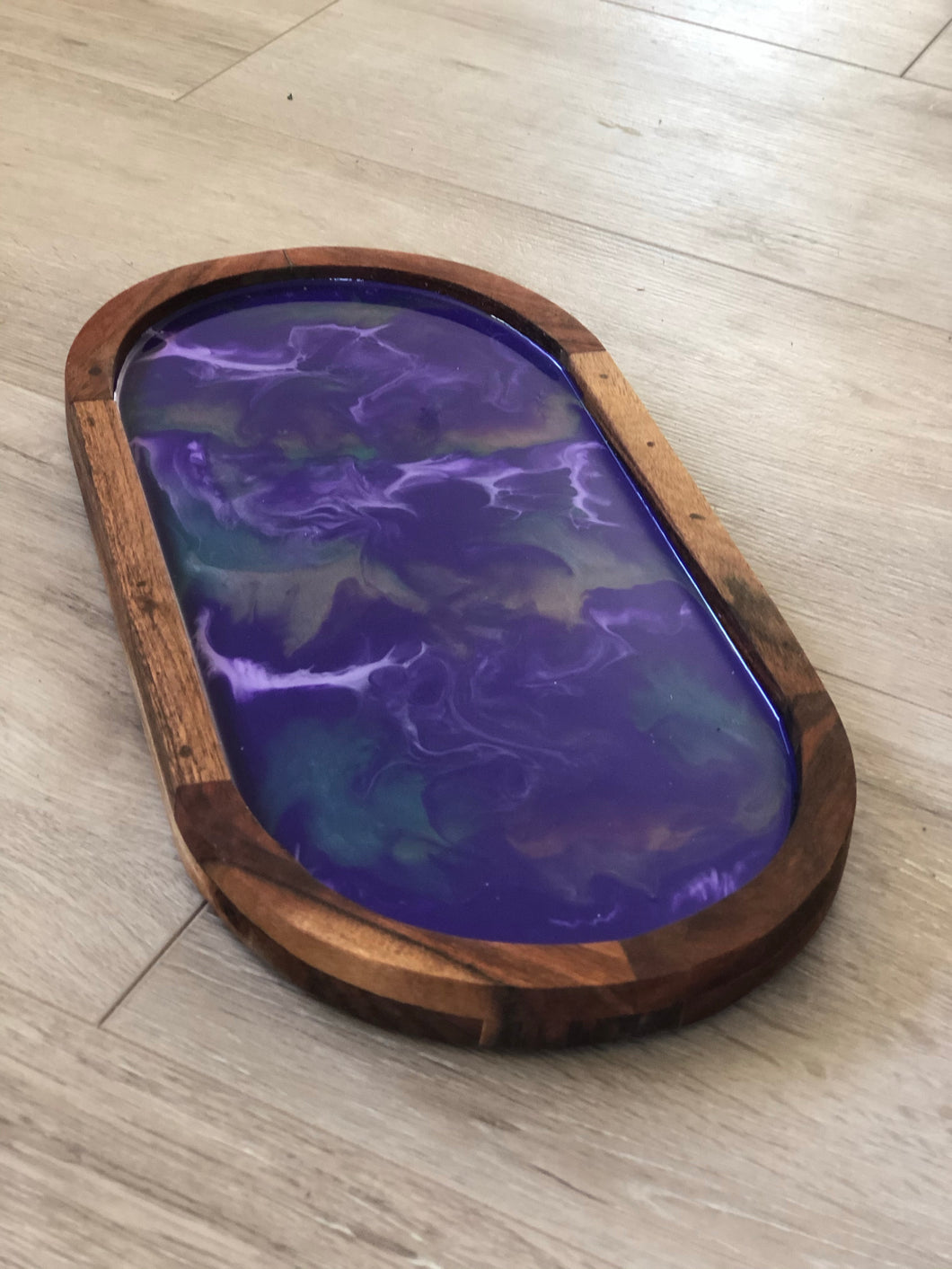 Resin art Wooden tray