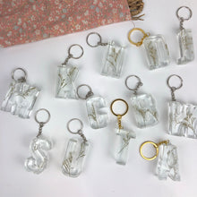Load image into Gallery viewer, Floral Letter Key Rings

