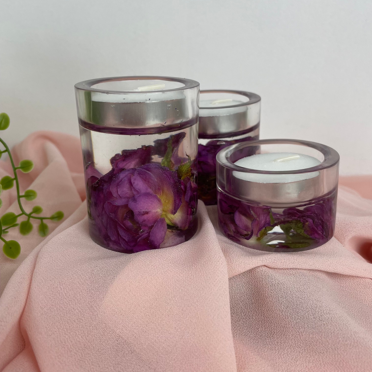 Candle holders set of three