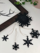 Load image into Gallery viewer, Decorations Christmas dark grey glitter 5piece set
