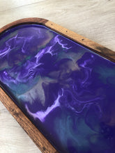 Load image into Gallery viewer, Resin art Wooden tray
