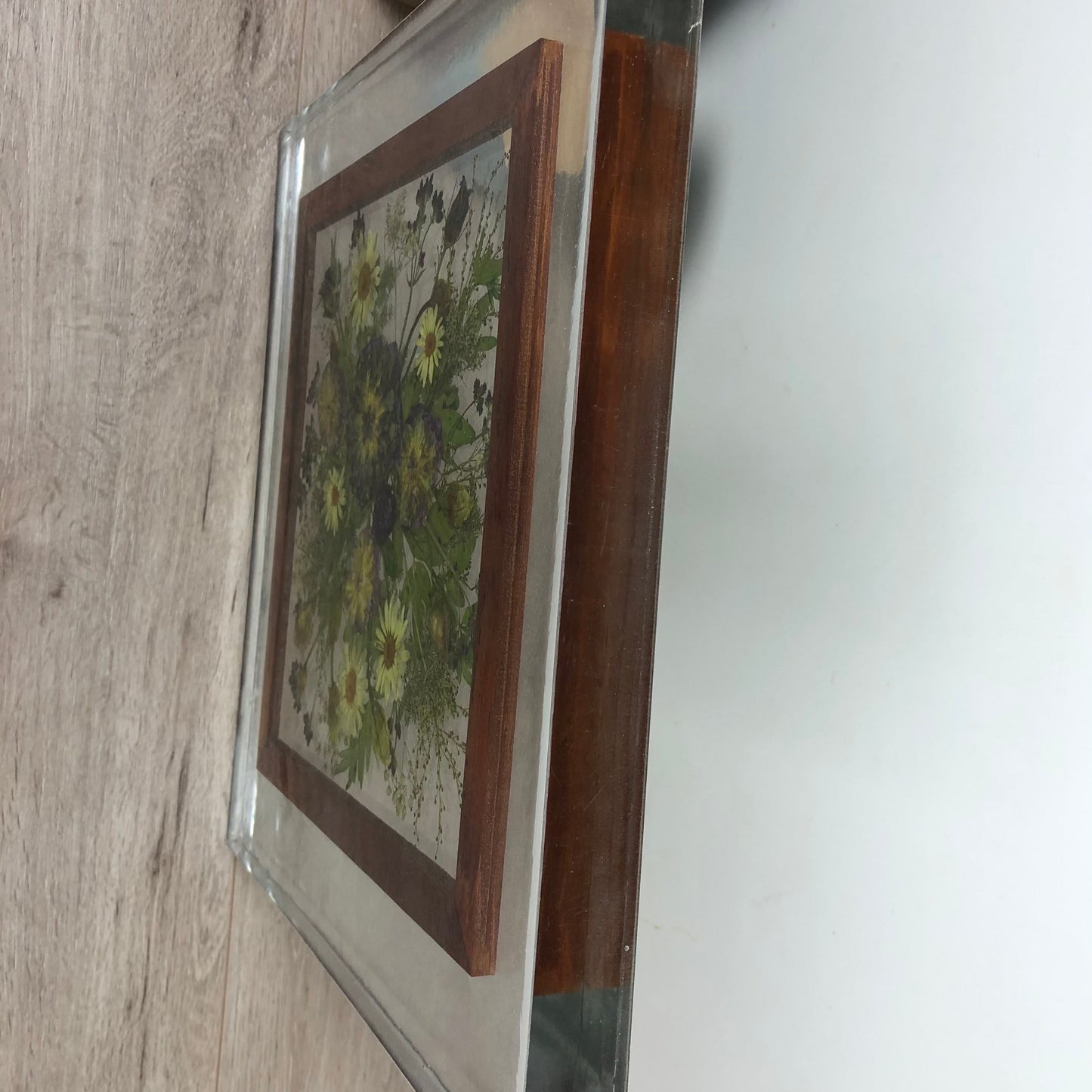 Wall hanging Framed resin pressed bouquet