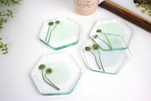 Load image into Gallery viewer, Pressed flower hexagon coasters
